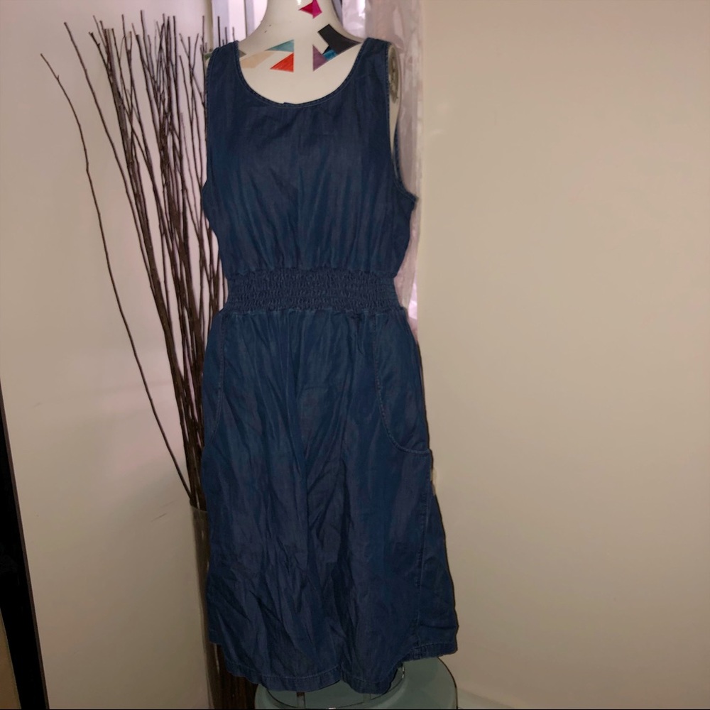 Gap Chambray Back Tie Dress